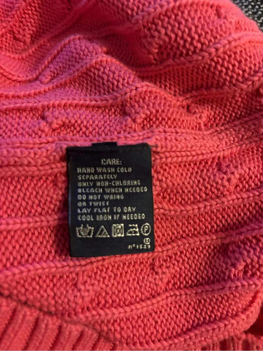 VTG Ralph Lauren Sport Hot Pink Cable Knit V-Neck Sweater XL